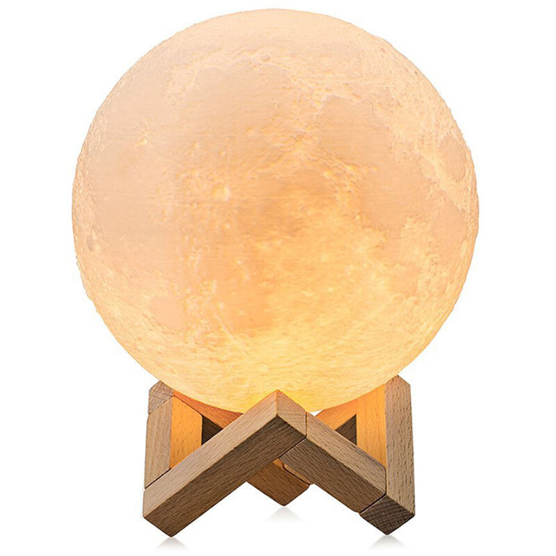 Generic Lampe humidificateur de lune 3D lampe de nuit LED, diffuseur  d'huile essentielle tactile 200ml à prix pas cher